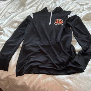 bengals long sleeve quarter zip